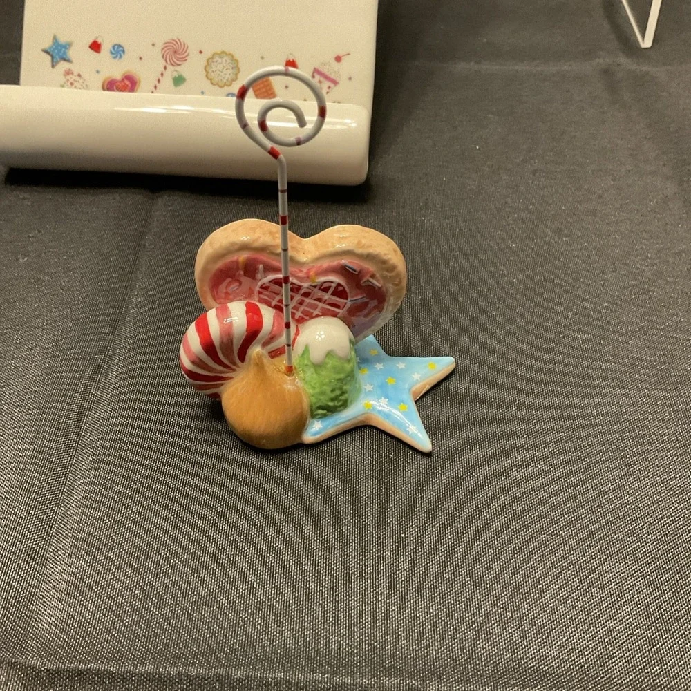 Dept 56 Glitterville Ceramic Dear Santa Letter Scroll, Cookie Recipe Card Holder